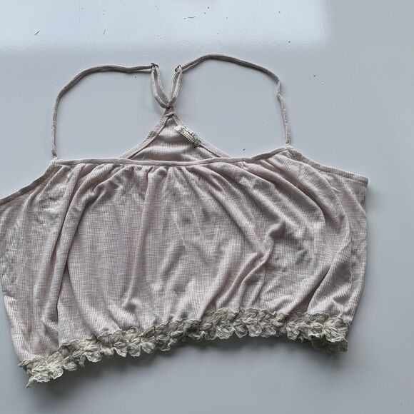 Free People Intimately Boho Cami Faded Love In Tea/Beige Size XL Preppy Cozy - Picture 1 of 7